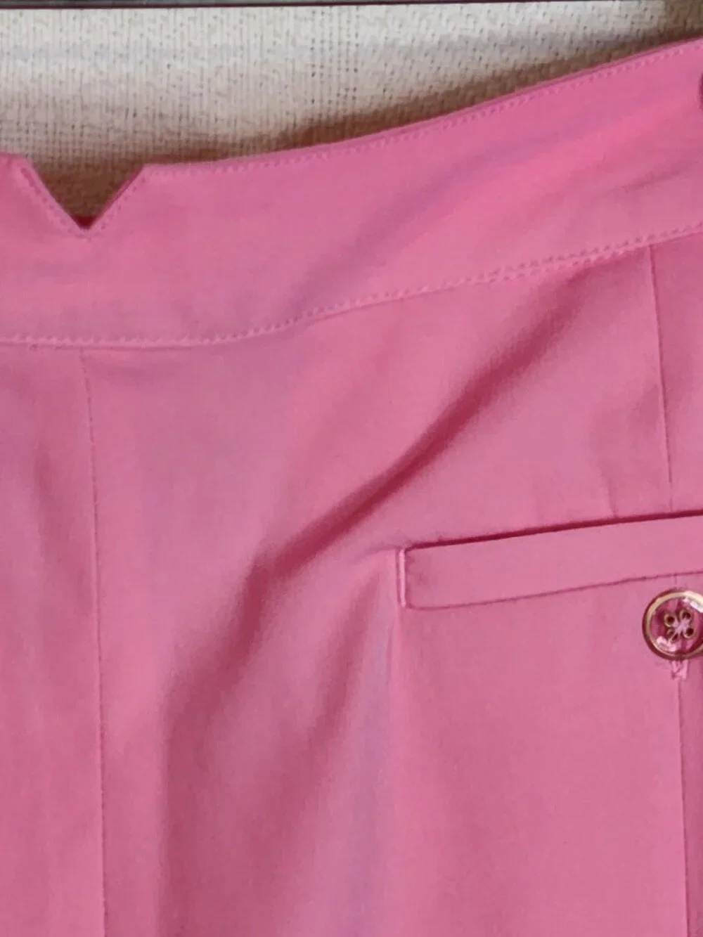 EP Pro Flirt Pink 23" Poly Span Pro Stretch Pleated Pocketed Golf Shorts Size 14 - Picture 10 of 16